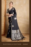 Kanthkala Panther Dark By Rajtex Satin Handloom Weaving Silk Saree Exporters In India
